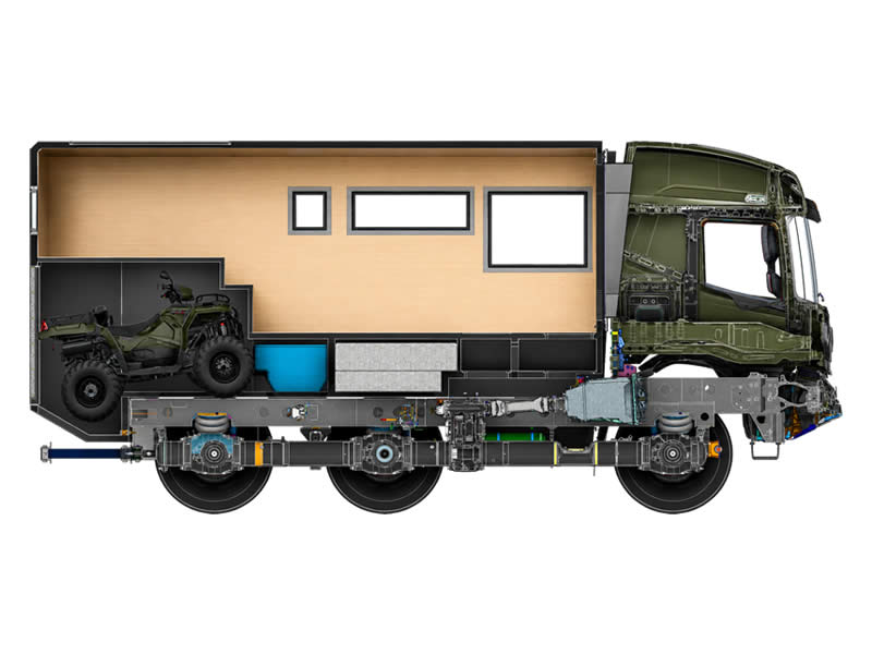 Dwarsdoorsnde Tatrex Hadexpeidition offroad camper