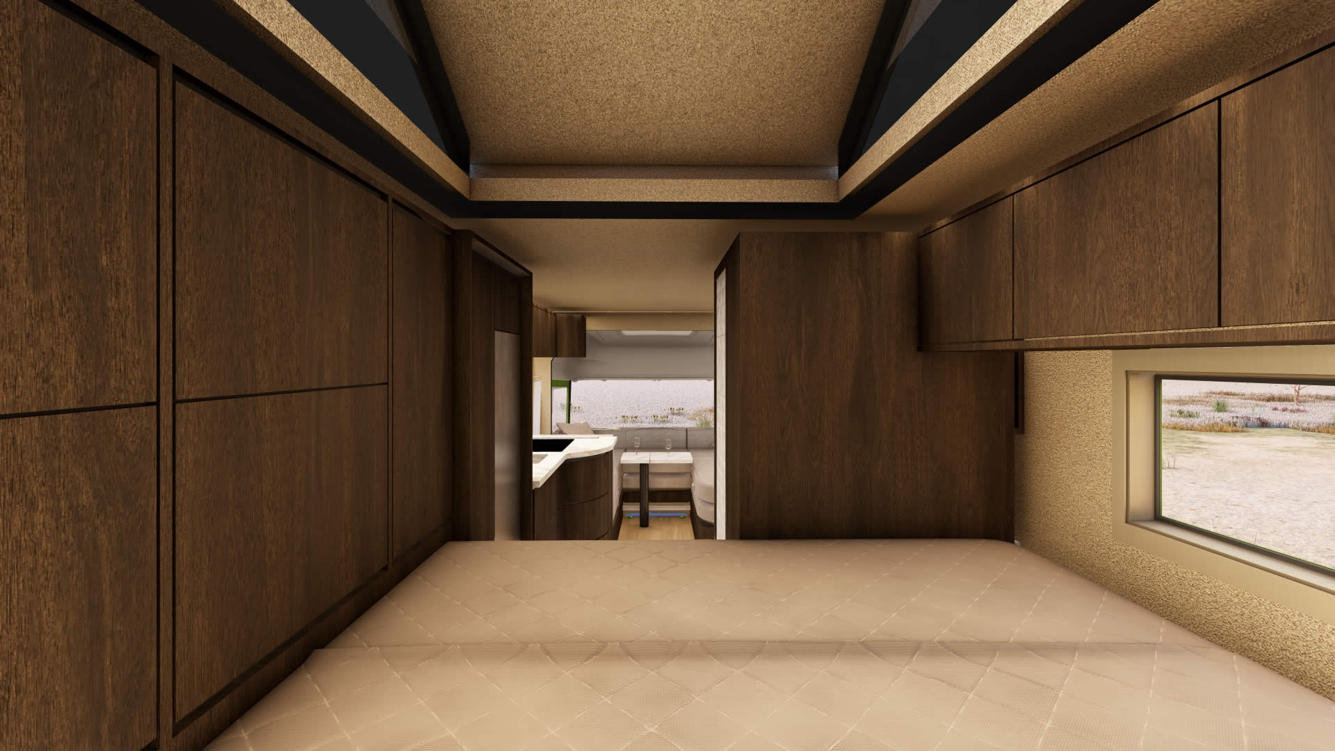 Ruime slaapkamer Tatrex overland camper